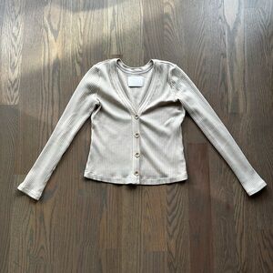 CITIZENS OF HUMANITY Freja Cardigan Sweater  in HAY TAN WOMENS SIZE M